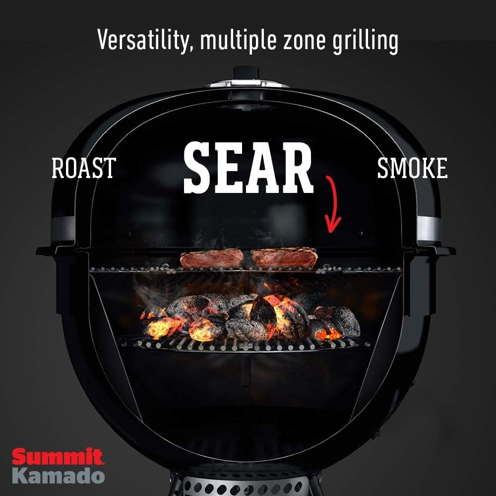 Weber 24 inch Summit E6 Charcoal Kamado Grill & Smoker Black