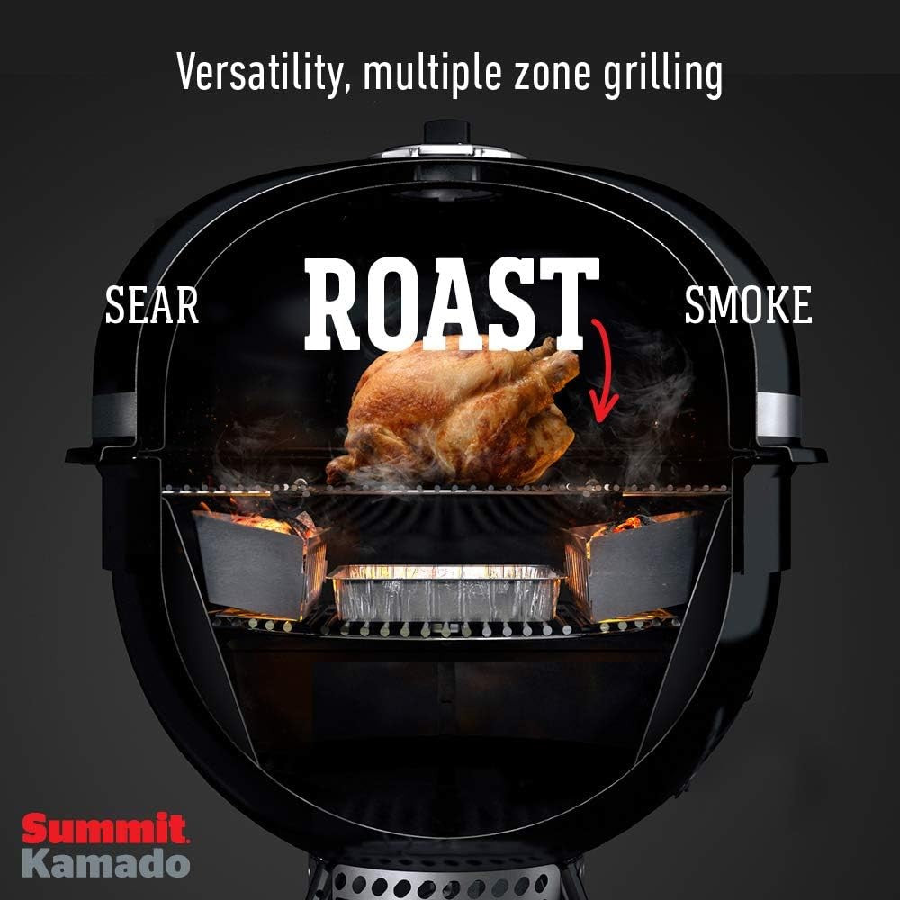 Weber 24 inch Summit E6 Charcoal Kamado Grill & Smoker Black
