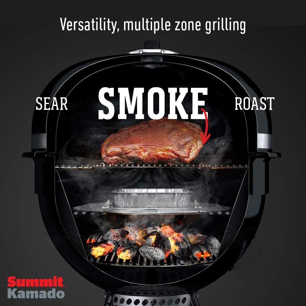 Weber 24 inch Summit E6 Charcoal Kamado Grill & Smoker Black