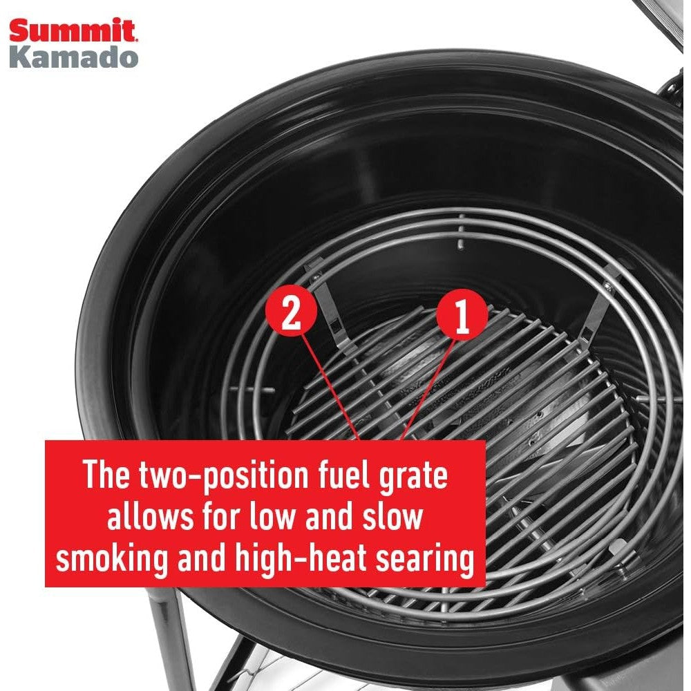 Weber 24 inch Summit E6 Charcoal Kamado Grill & Smoker Black