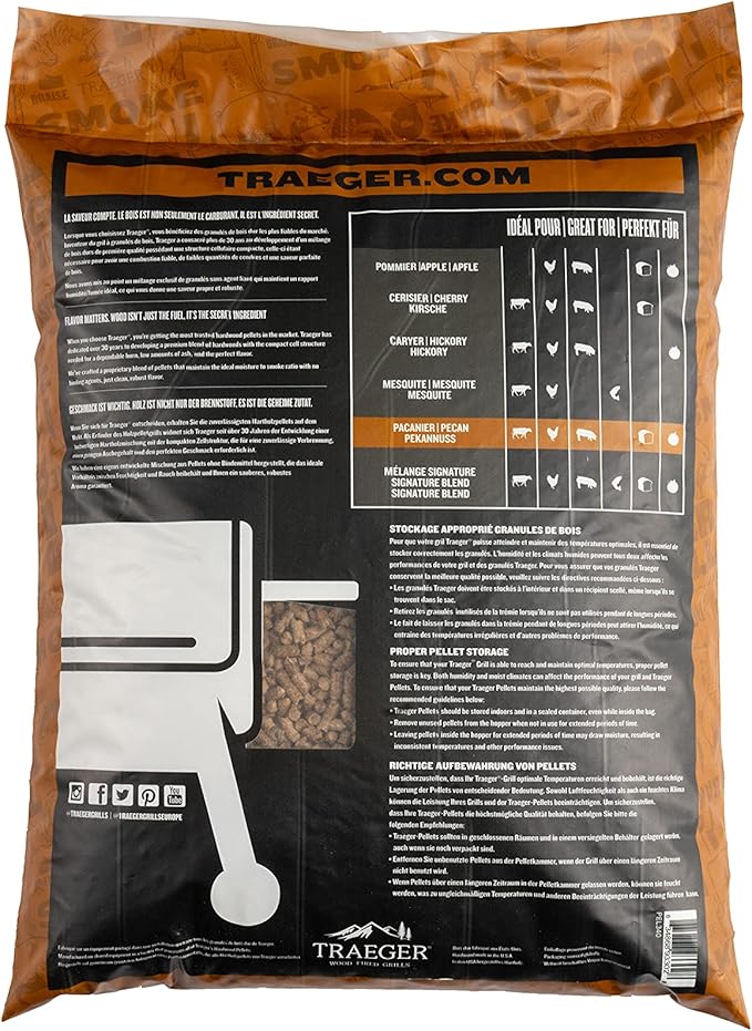 Traeger Pecan Bbq Wood Pellets 20Lb Bag