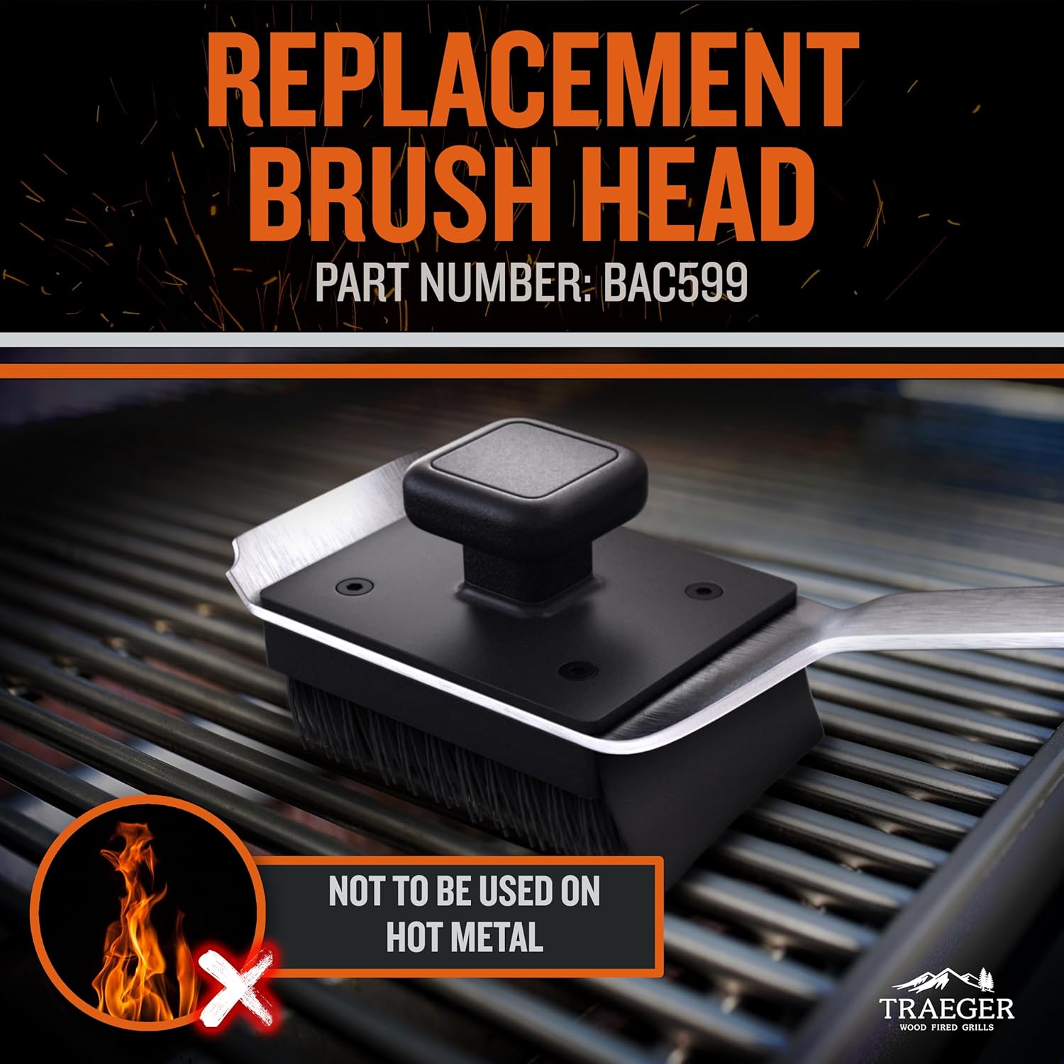 Traeger BBQ Cleaning Brush Black
