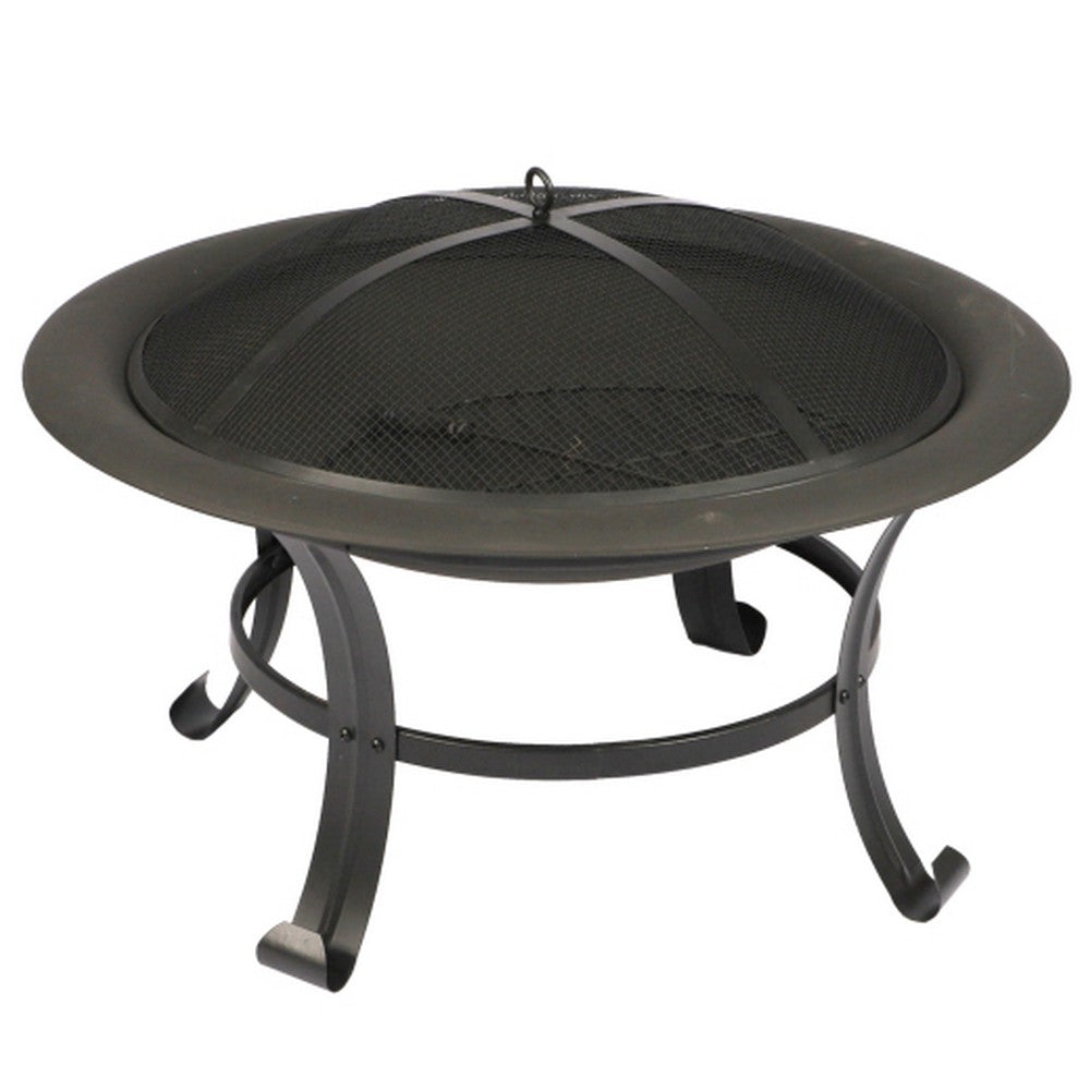 Elite Fire Pit with Lid & Poker D76Cm x H53 cm