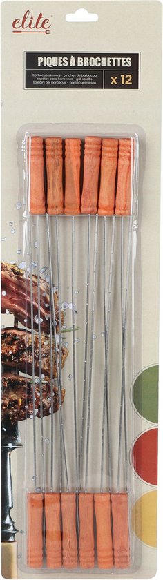 Elite Set Of 12 Barbecue Skewer in Metal