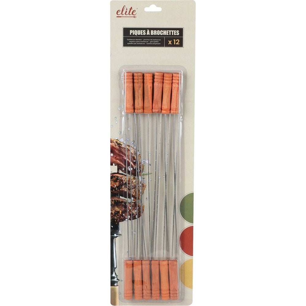 Elite Set Of 12 Barbecue Skewer in Metal