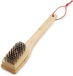 Weber Bamboo Grill Brush Black & Silver 30cm