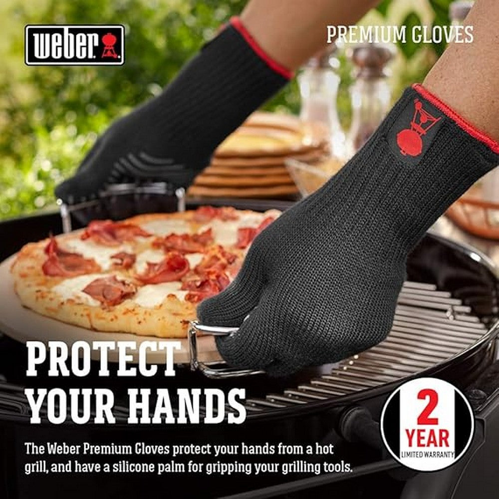 Weber 6535 Premium Black Grilling Gloves Larg & XL