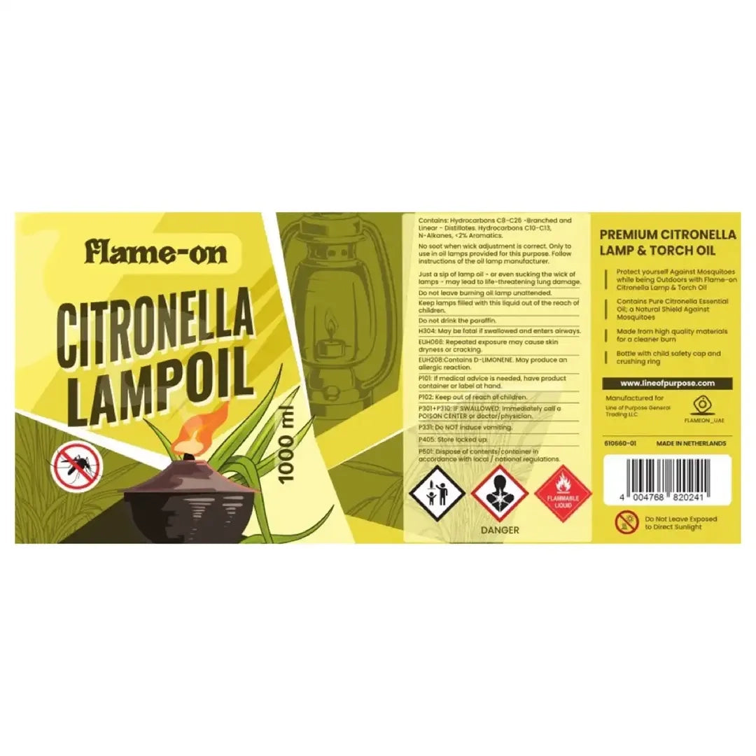 Flame On Citronella Lamp Oil 1000ml