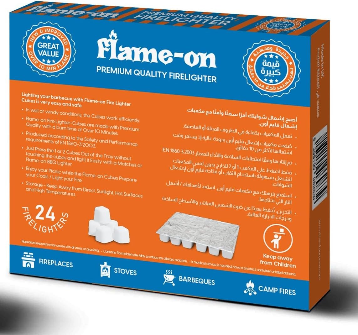 Flame On Firelighter Cubes 24 Cubes