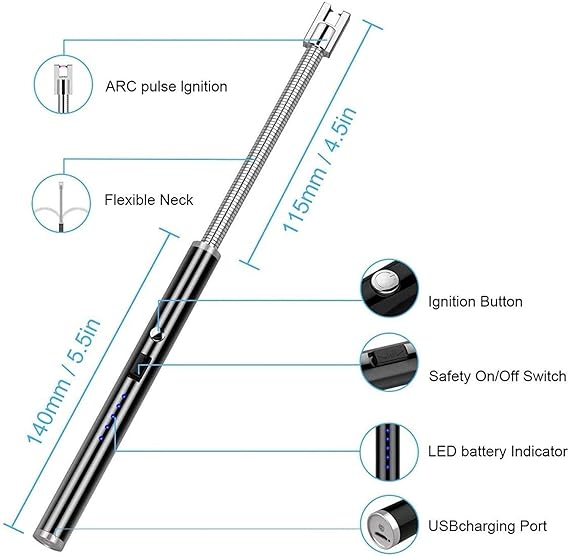 Flame On Electric Arc lighter