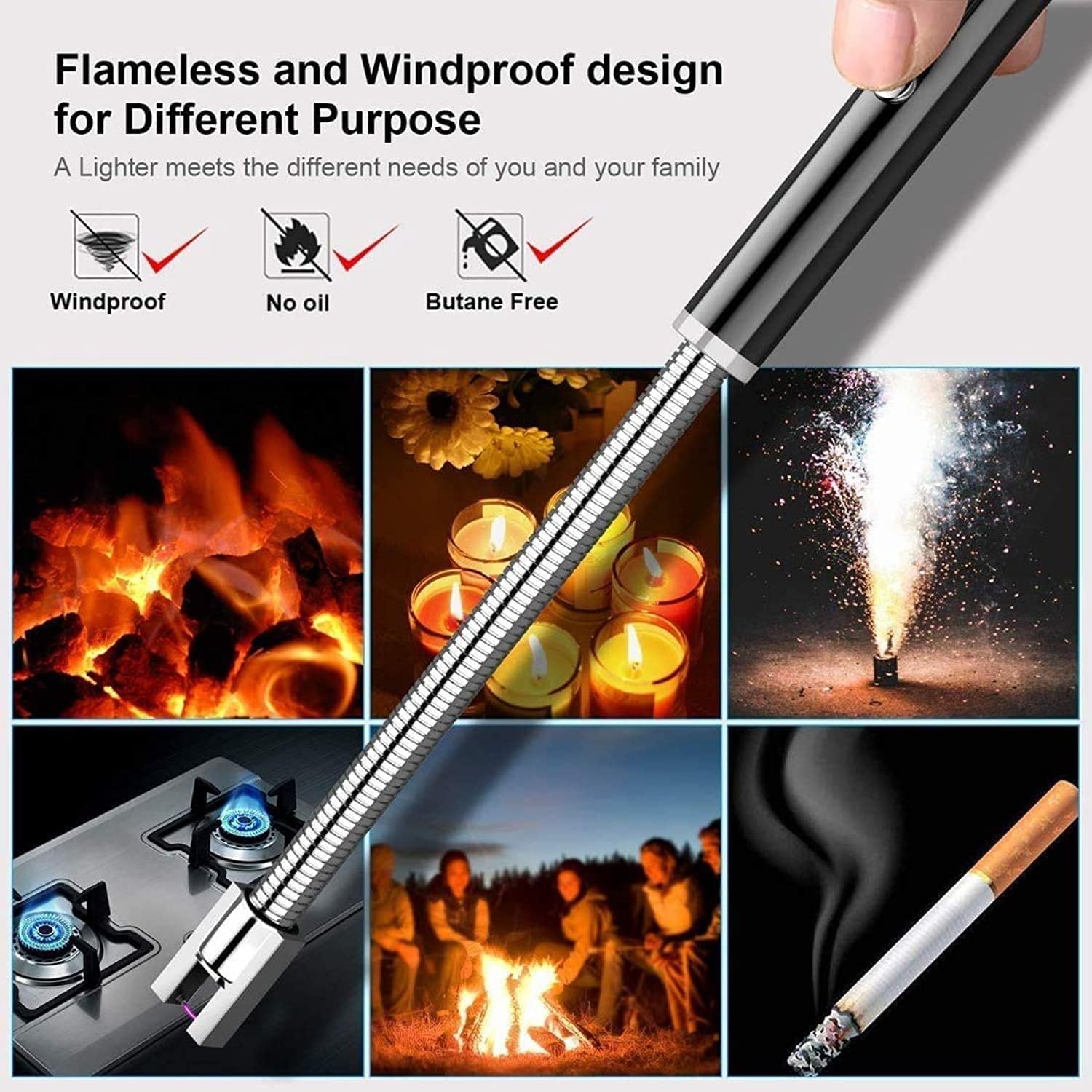 Flame On Electric Arc lighter