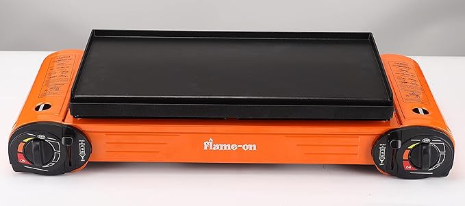 Flame On Double Stove with Grill Plate