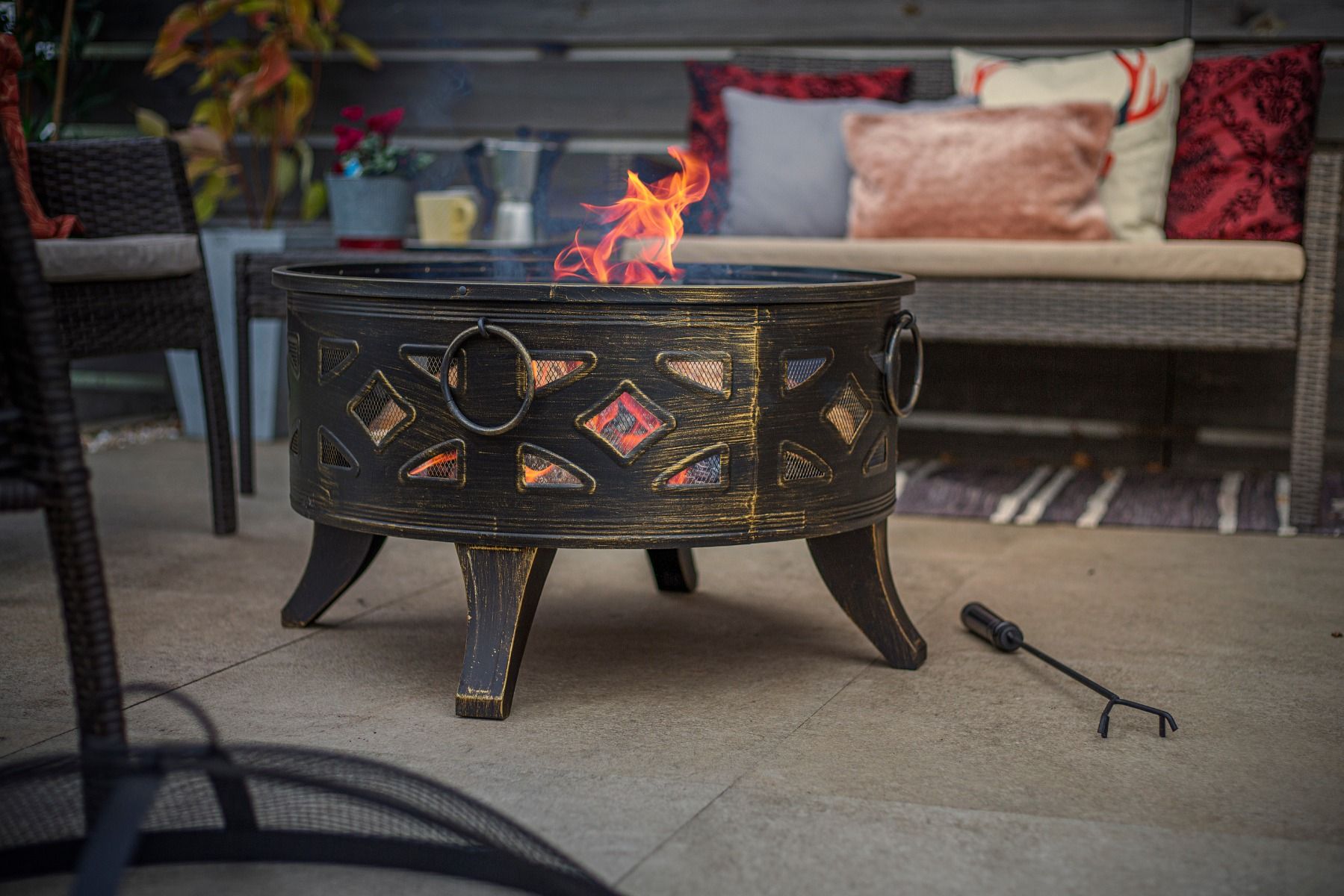 La Hacienda Diamon Firepit 58091