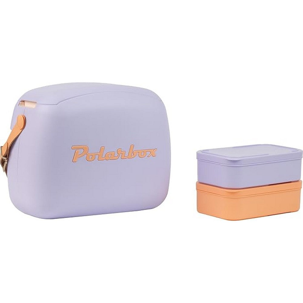 Polarbox 6 Liters Summer Pop Cooler Bag with 2 Containers Lilac - Sorbet