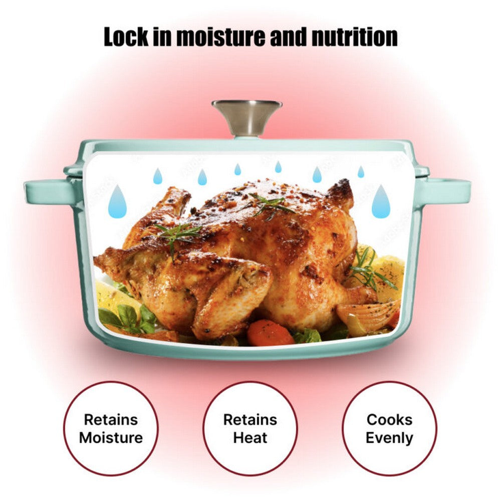 Grand Feu Cast iron pot Grand Feu 4.7 L (light blue)