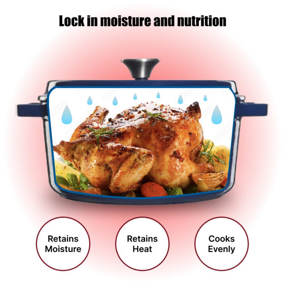 Grand Feu Cast iron pot Grand Feu 4.7 L (Blue)