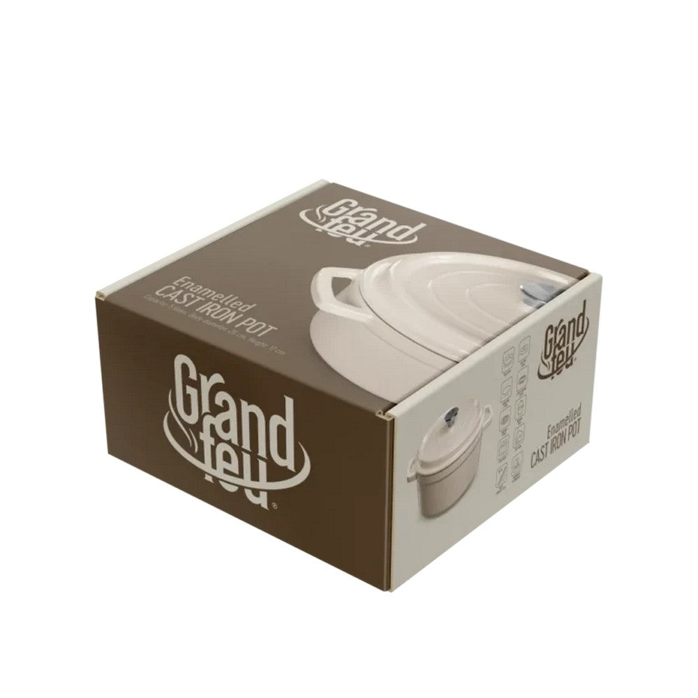 Grand Feu Cast iron pot Grand Feu 4.7 L (White)