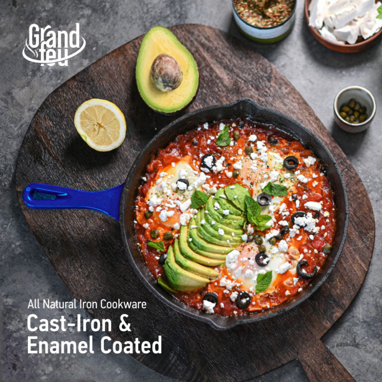 Grand Feu Cast iron frying pan Grand Feu 15.5 cm (Blue)