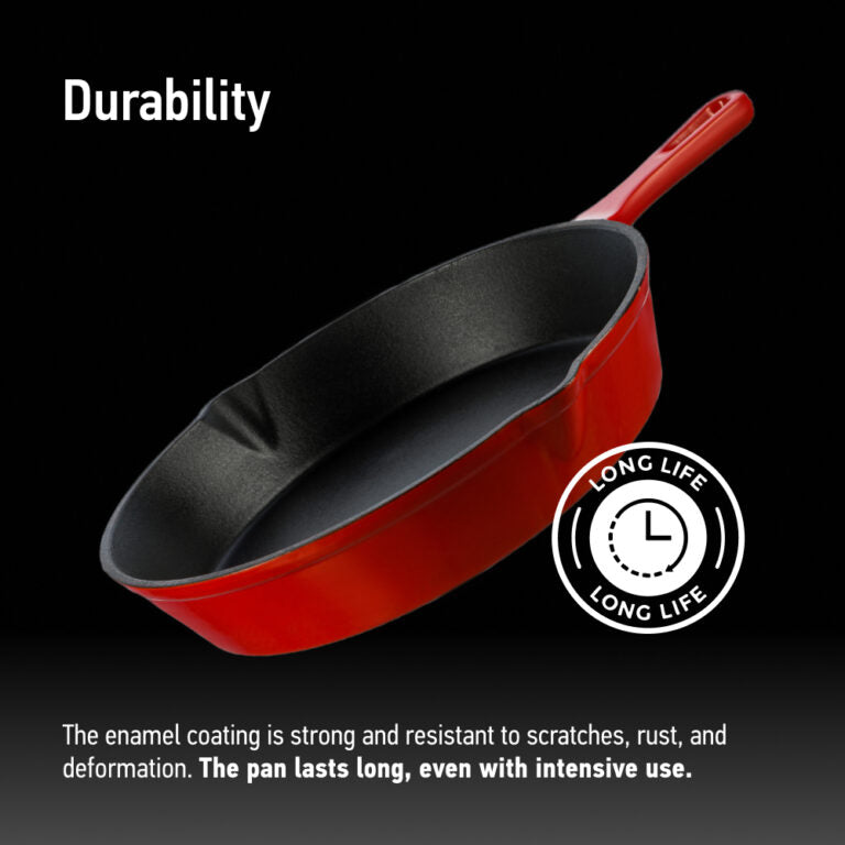 Grand Feu Cast iron frying pan Grand Feu 15.5 cm (Red)