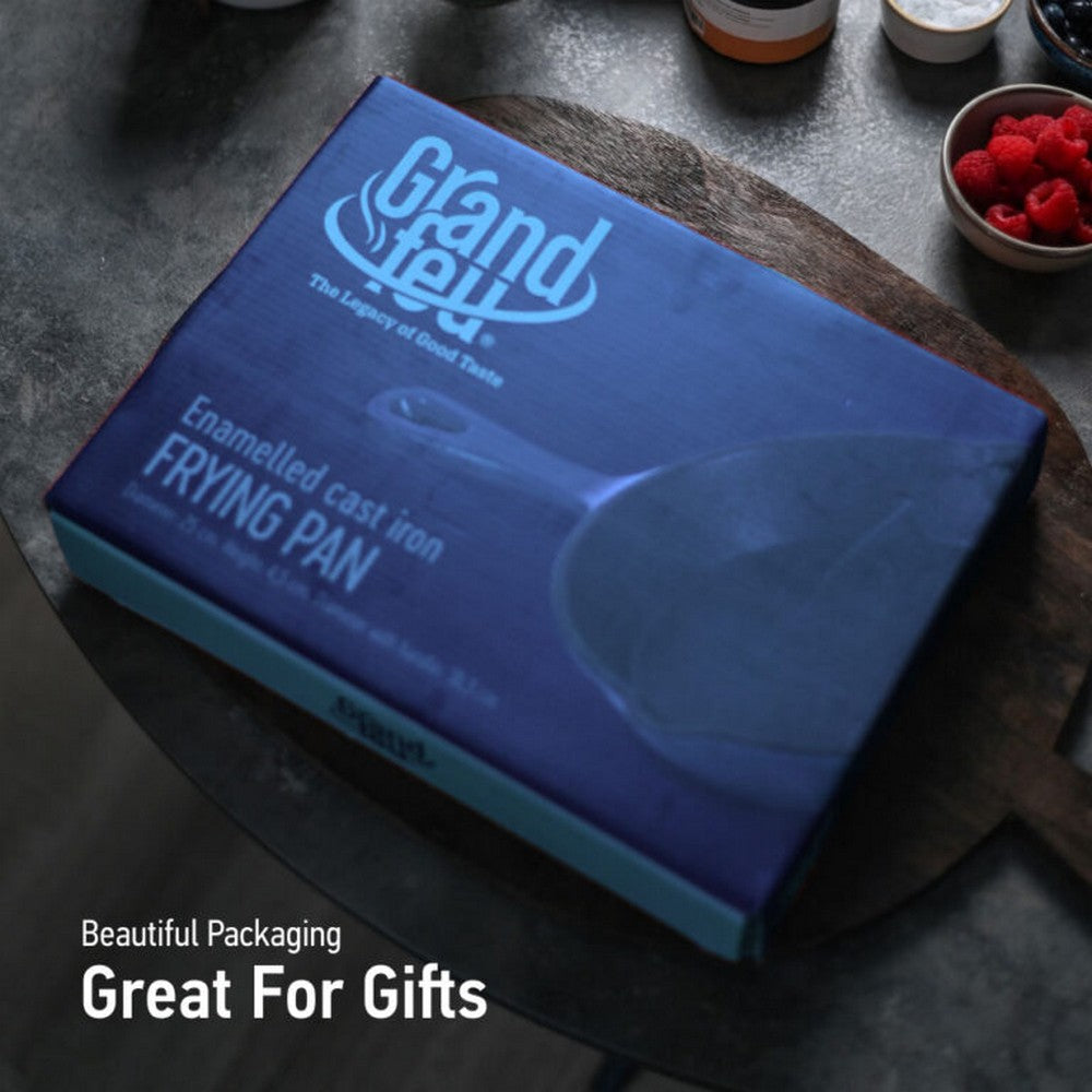 Grand Feu Cast iron frying pan Grand Feu 25 cm (Blue)