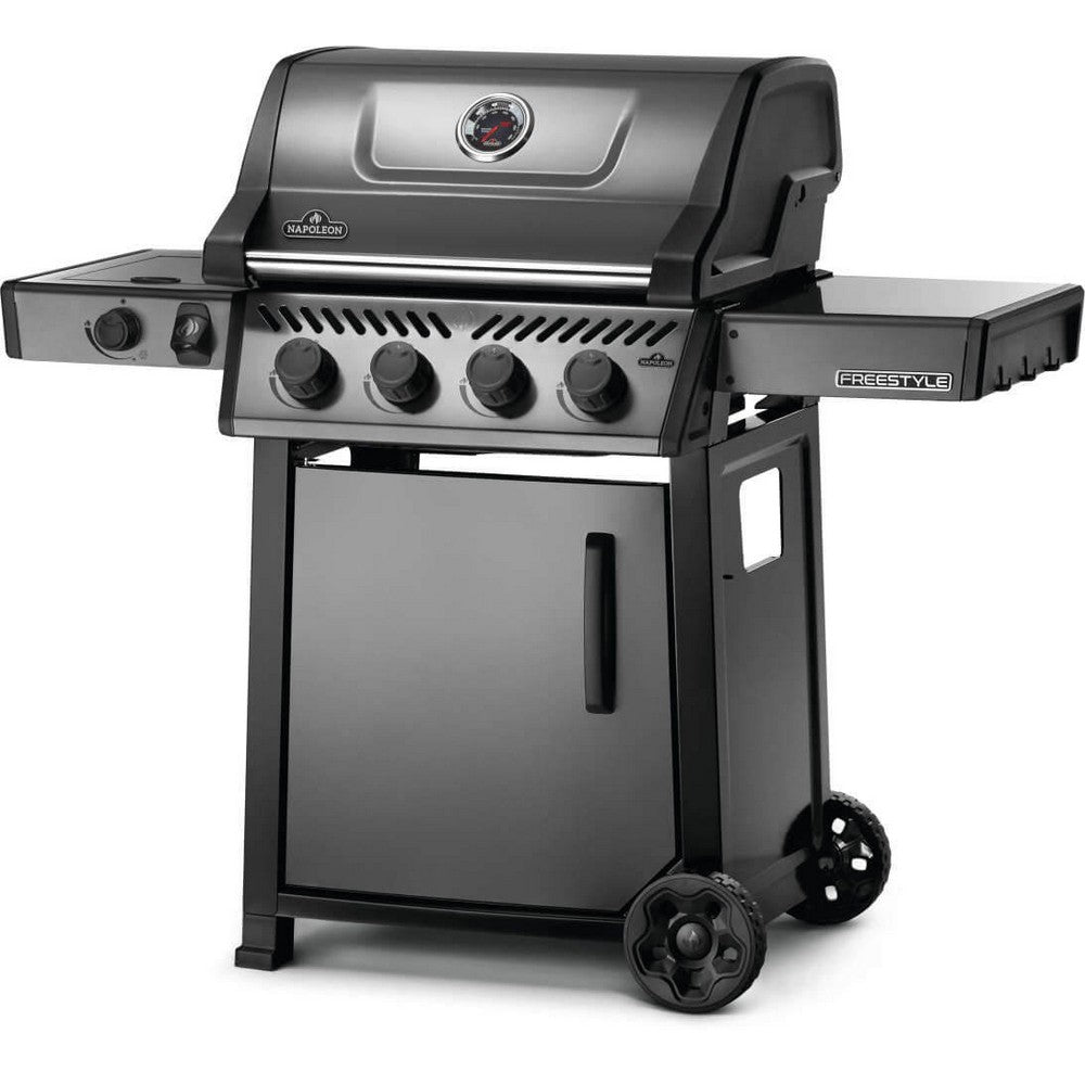 Napoleon Freestyle 425 Propane Gas Grill With Range Side Burner, Graphite