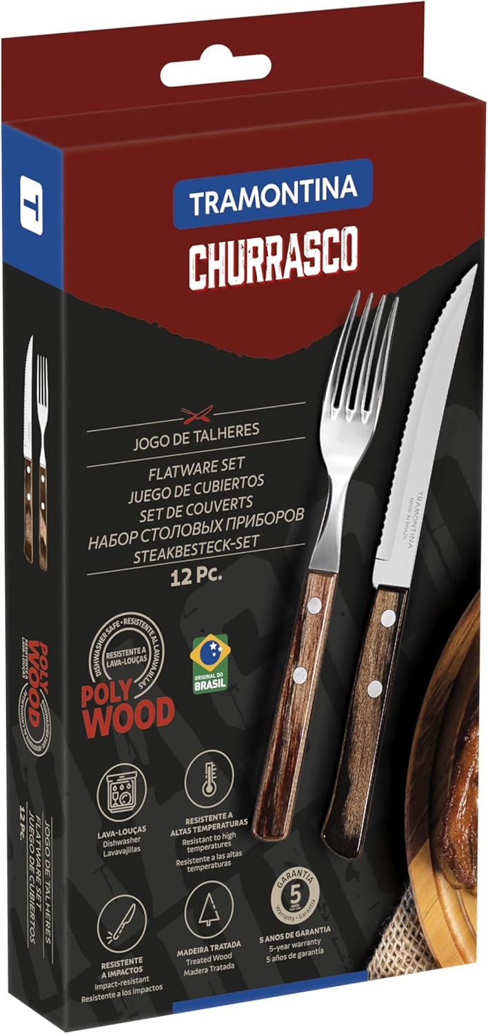 Tramontina 12 Pc. Barbecue Set Polywood