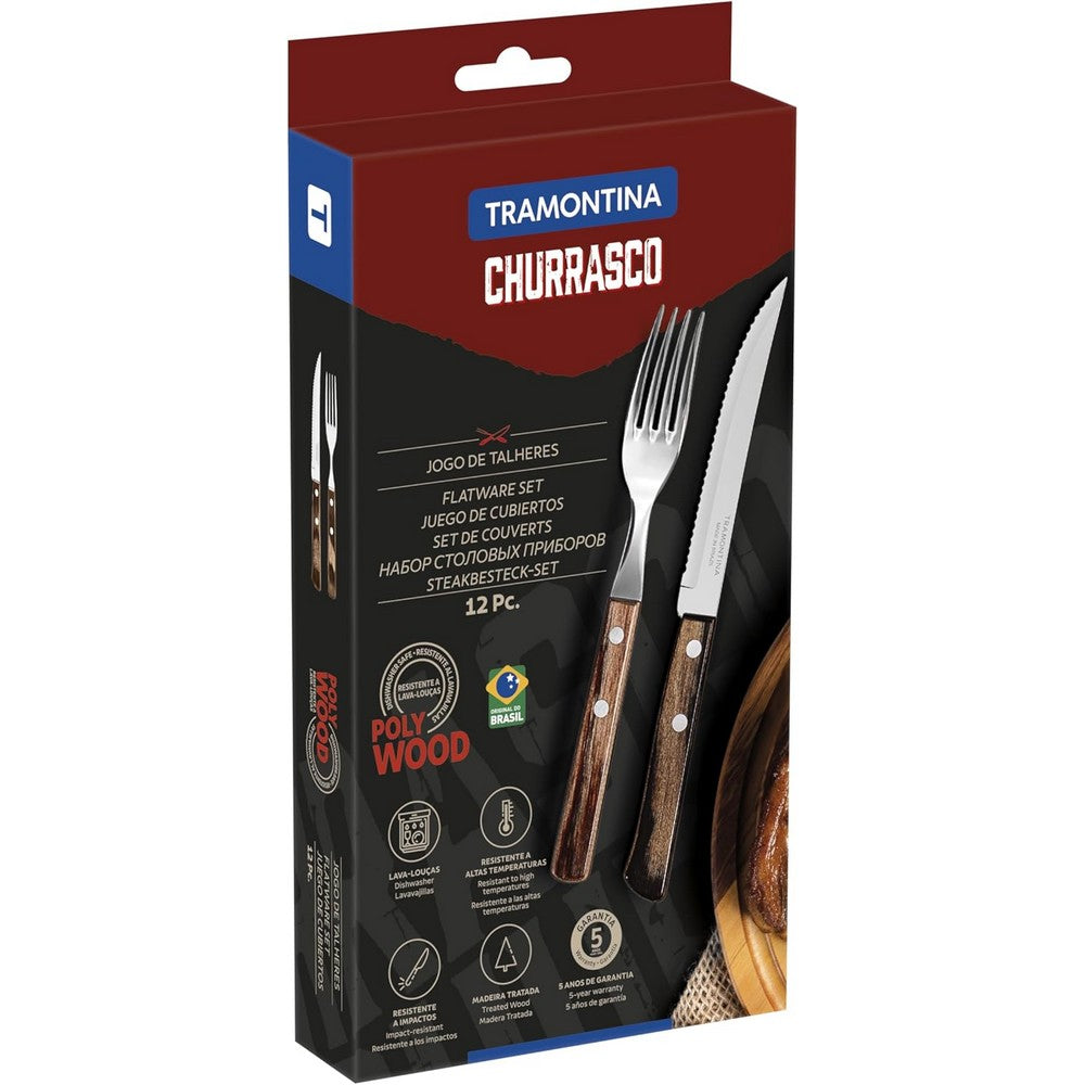Tramontina 12 Pc. Barbecue Set Polywood