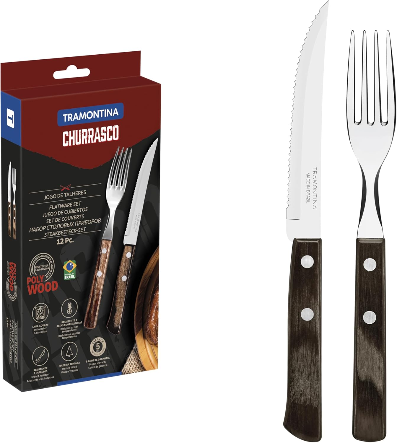 Tramontina 12 Pc. Barbecue Set Polywood