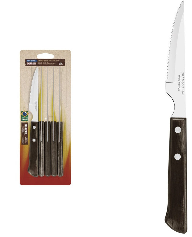 Tramontina 6 Pcs Steak Knives Set Polywood