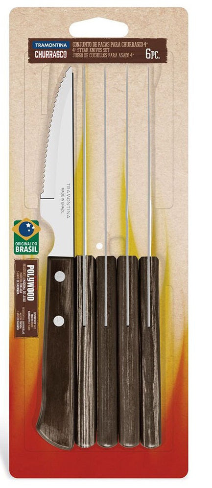 Tramontina 6 Pcs Steak Knives Set Polywood