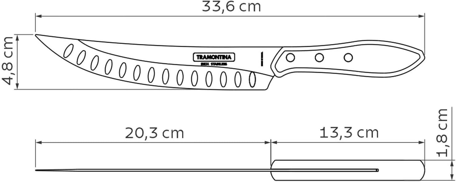 Tramontina 8" Butcher/Meat Knife Polywood