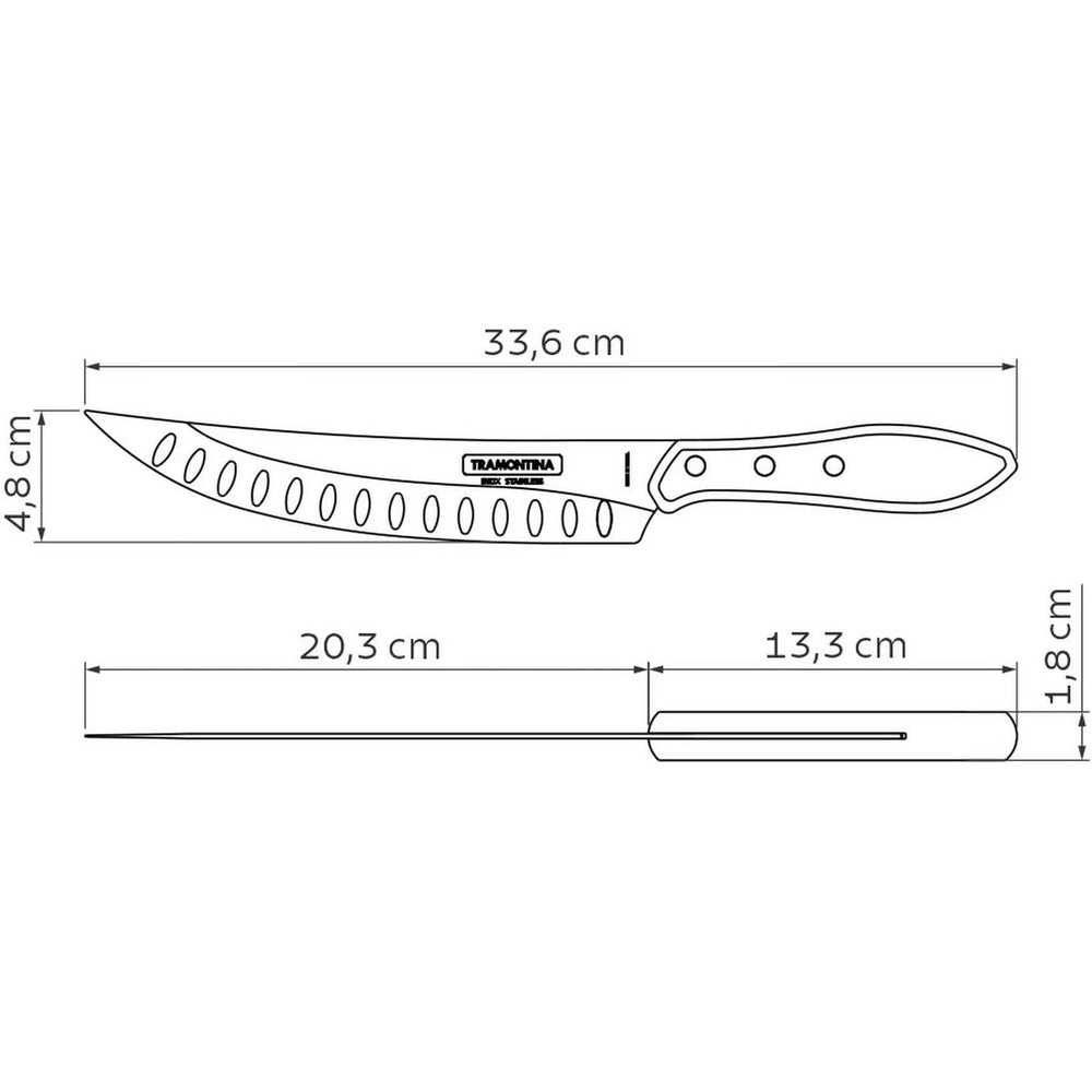 Tramontina 8" Butcher/Meat Knife Polywood