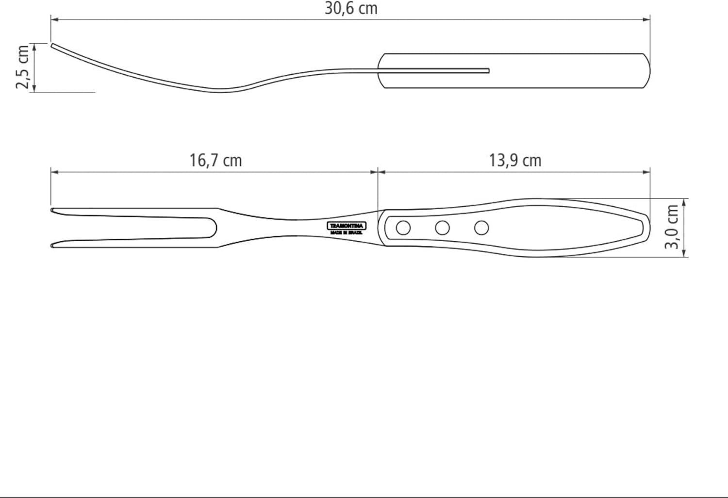Tramontina Carving Fork Polywood
