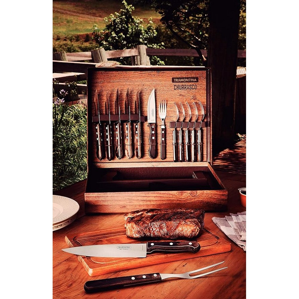 Tramontina Ww 15 Pcs Barbecue Set Polywood