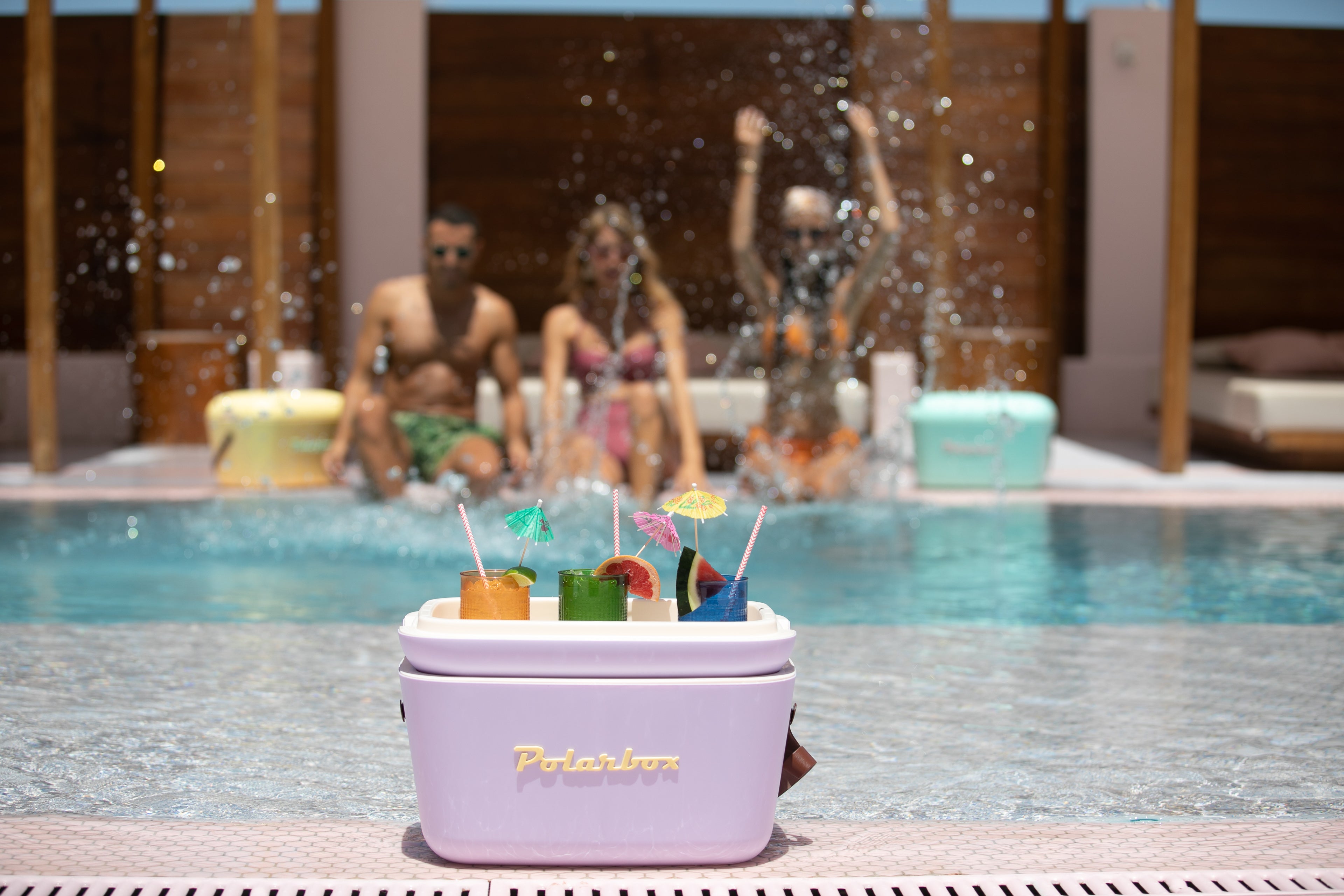 Polarbox 20 Liter Classic Cooler Box Lilac, Yellow
