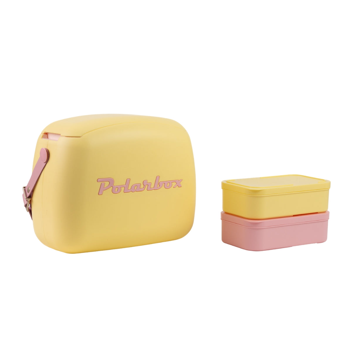 Polarbox 6 Liter Summer Pop Cooler Bag with 2 Containers Amarillo, Rosa Pop